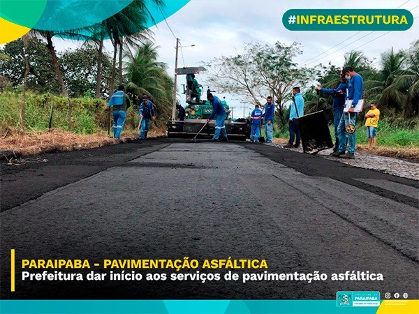 Prefeitura dar início aos serviços de pavimentação asfáltica em vias principais que dão acesso ao Município de Paraipaba
