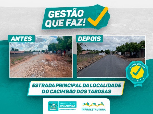 Cacimbão dos Tabosa - Estrada principal asfaltaltada